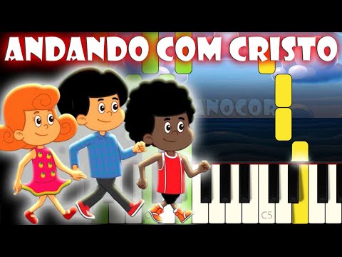 Andando com Cristo - 3 Palavrinhas | Tutorial de Piano | Karaoke