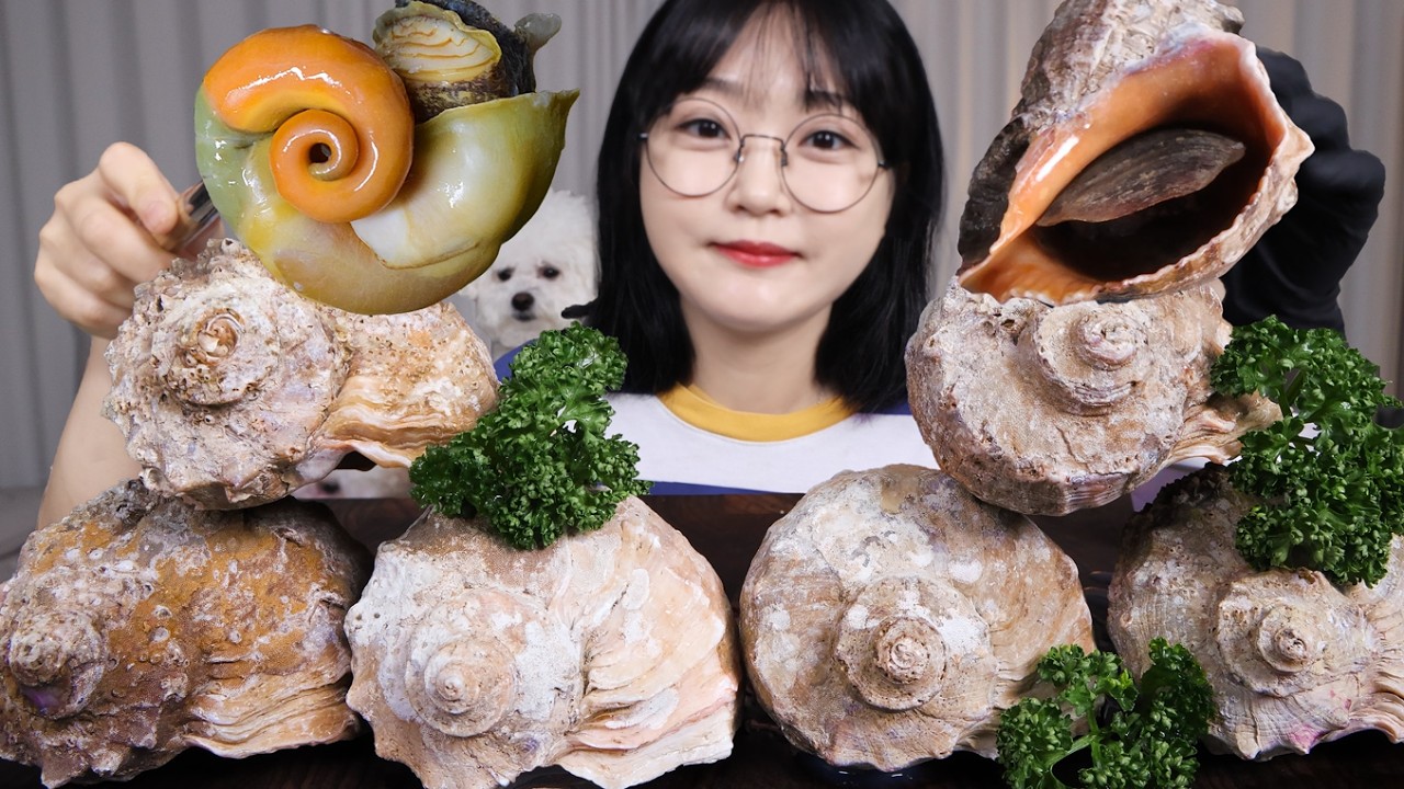 탱글쫀득 소라찜 먹방🐚Bouncy Steamed Sea Snail Mukbang ASMR