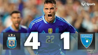 Argentina 4-1 Guatemala | SHOW Y DOBLETE DE MESSI PARA LA SCALONETA | Amistoso Internacional 2024