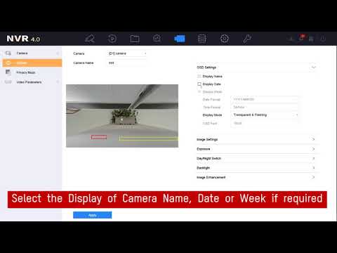 How to Configure OSD on NVR GUI 4.0