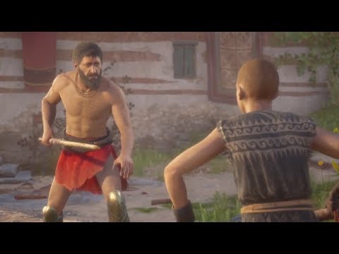Assassin's Creed Odyssey - Alexios Spartan Training  (Alexios Past Cutscene)