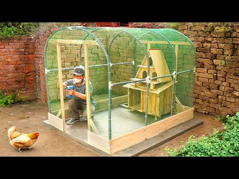 Easy to build dream bird coop with PVC pipes