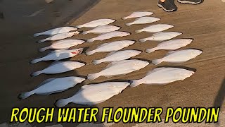 Jigging for FLOUNDER in Rough Water (Real World Flounder fishing) #flounderfishing #flounder