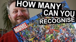 How many do you recognise? Marvel Impossible jigsaw. Review and calming stop motion jigsaw video.