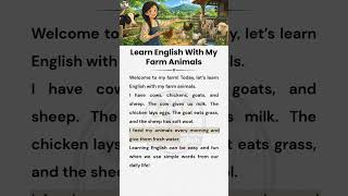 Learn English With My Farm Animals | English Reading and Speaking Practice | #englishforbeginners