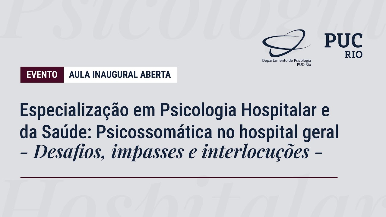 Especialização em psicologia hospitalar