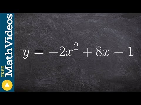 Completing the square to transform from standard to vertex form