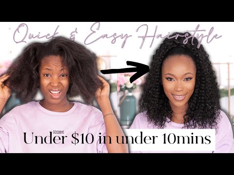 10 Minutes QUICK and Easy Everyday Natural Hairstyle for Less Than $10 | EASY 10MINS BUN