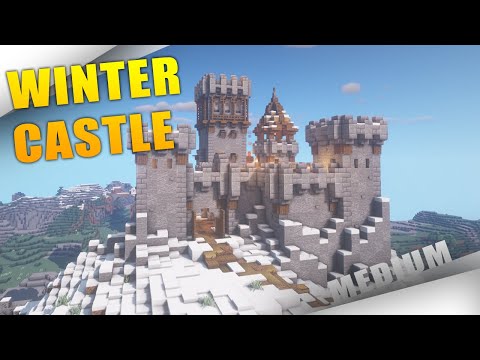 How To Build a Survival Winter CASTLE / KEEP / FORT for 2 players Minecraft TUTORIAL