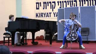 Tamar Deutsch Gomberoff (12) plays Goltermann Cello concerto No 3 Mov 1