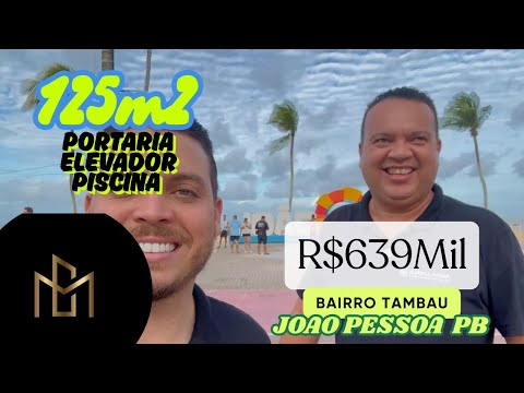 R$639,000 Renovated apartment, 125 m², 3 bedrooms, in the Tambaú neighborhood – João Pessoa/PB