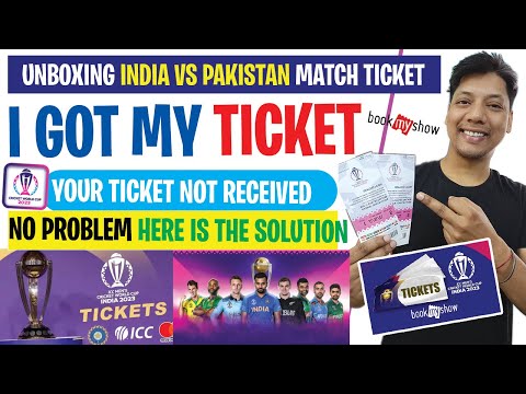 Unboxing India vs Pakistan Cricket  Match Ticket ICC Cricket World Cup 2023 | how to get ticket