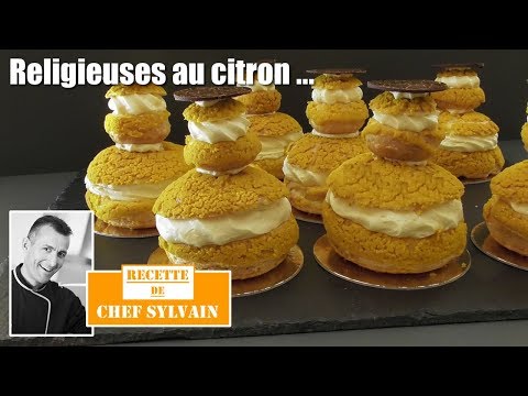 Lemon Religieuses with Cracker
