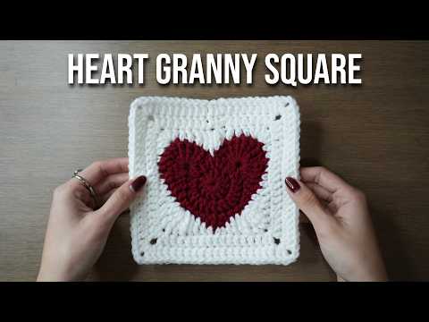 Large Heart Granny Square Tutorial