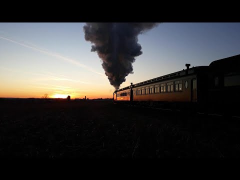 N&W 475: Steaming in the Evening Sunset