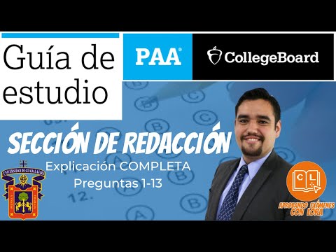GUÍA DE ESTUDIOS PAA || EXPLICACIÓN ÁREA DE REDACCIÓN (ESPAÑOL) || Prueba de Aptitud Académica UDG