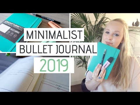MINIMALIST BULLET JOURNAL SETUP 2019 | Flip Through