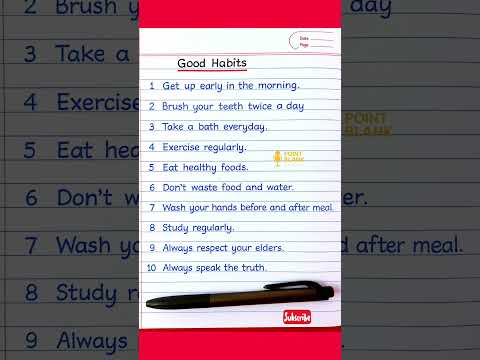 10 Good Habits/Good Habits For Students/ Good Habits to Change Your Life/10 Lines On Good Habits
