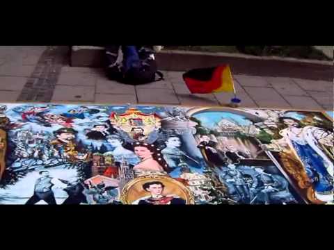 MÜNCHEN - MARIENPLATZ-  STRASSENMALER -15.07.2011