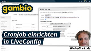 CronJob für den Gambio Shop einrichten in LiveConfig (publicompserver)