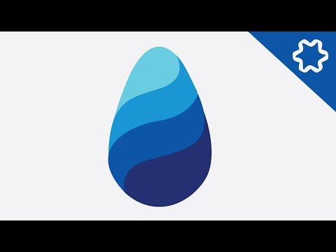 Water Drop Logo Design Tutorial With Different color every layer Adobe illustrator tutorial