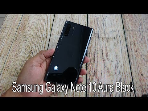 Samsung Galaxy Note 10 Aura Black unboxing | FingerPrint test | Face ID test