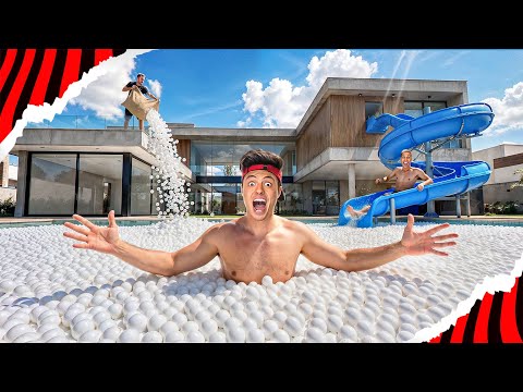 I SPENT THE NIGHT IN A GIANT STYROFOAM POOL!