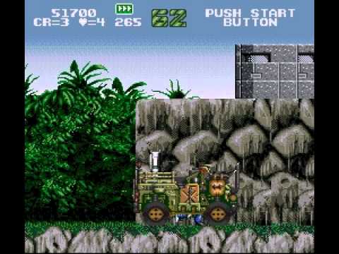 Gunforce - Battle Fire Engulfed Terror Island (SNES) Stage 1