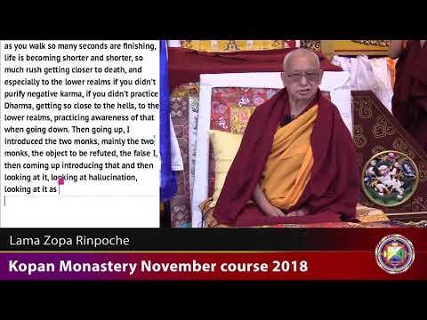 20181213 1500 LZR Kopan  - Methods for walking meditation practicing awareness on emptiness