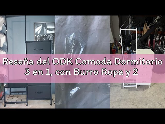 Vídeo relacionado con ODK Comoda Dormitorio 3 en 1, con Burro Ropa y 2 Ganchos para Abrigos, Zapatero de Doble Capa en la Parte Inferior, 4 Cajonera de Tela, Ideal para Dormitorio y Pasillo, Blanco