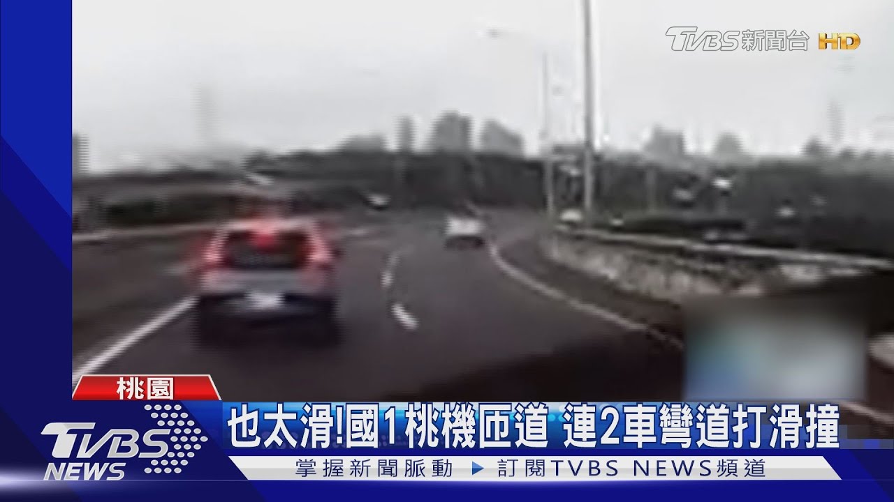 山中彎道休旅車壓「落葉」打滑 栽進水溝