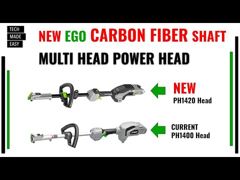 NEW EGO Multi Head CARBON FIBER Power Head Compared to Current Model  PH1420 PH1400