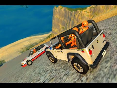 Crazy Downhill Side Impact Wrecks - High Speed Realistic Crashes - BeamNG.Drive