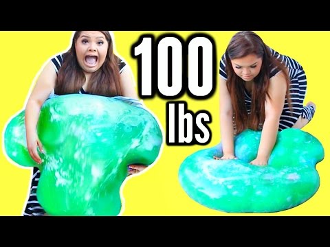 100 LBS OF SLIME! DIY Giant 45 Kilo Slime Stress Ball! Video