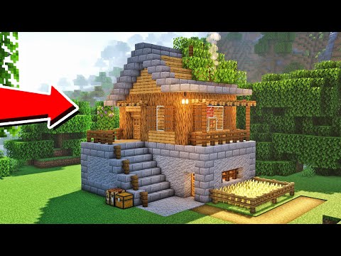 Minecraft - How to build a wooden house for survival