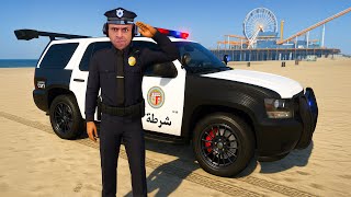 قراند 5 جاتا : عشت حياة ضابط الشرطة ليوم كامل | GTA V !! ????‍♂️????