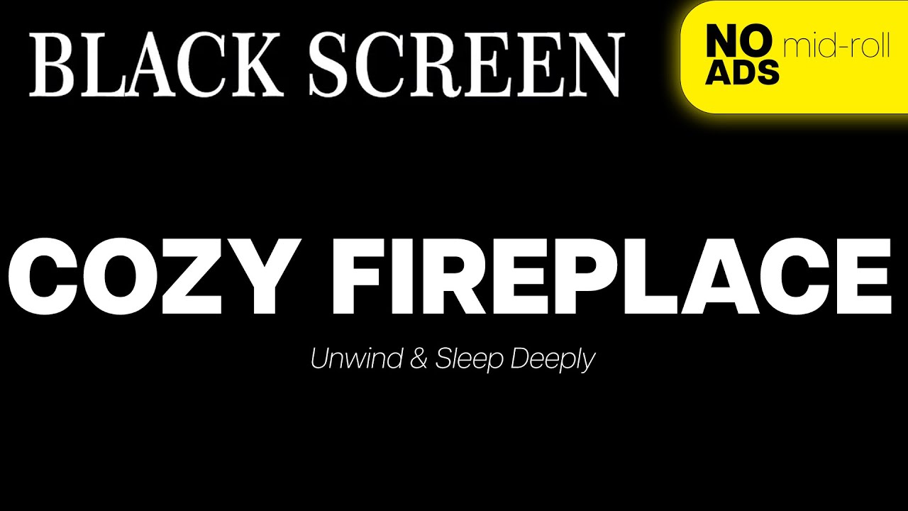 🔥 10 Hours ( NO ADS ) of CRACKLING FIREPLACE | High-Quality Black Screen for Sleep & Relaxation 💤