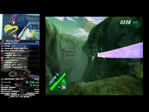 Star Fox: Assault Mission 1 100% Bronze IL Speedrun: 5:20 IGT