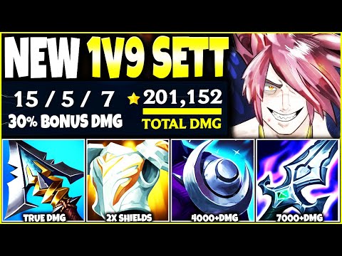 The Most 1v9 Sett Build I ever CREATED ~ 30% Bonus Dmg, On-Hit & SUSTAIN 🔥 LoL Top Sett s13 Gameplay
