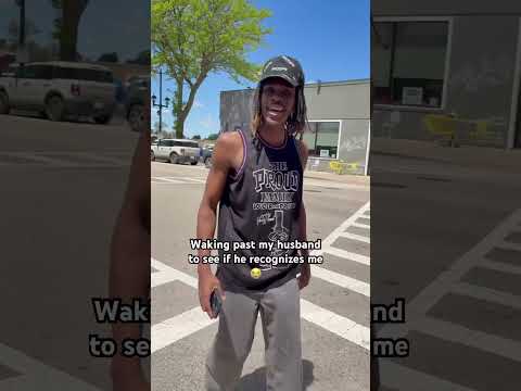 Walking past my husband to see if he recognizes me #shorts