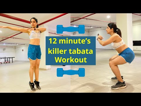 12 MIN TABATA HIIT MOOD BOOSTER WORKOUT - No Equipment, No Repeat, Home Workout