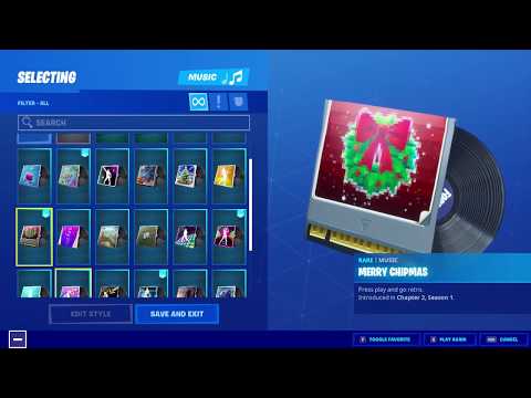 Getting The Merry Chipmas Music From A Present In Fortnite...!!!