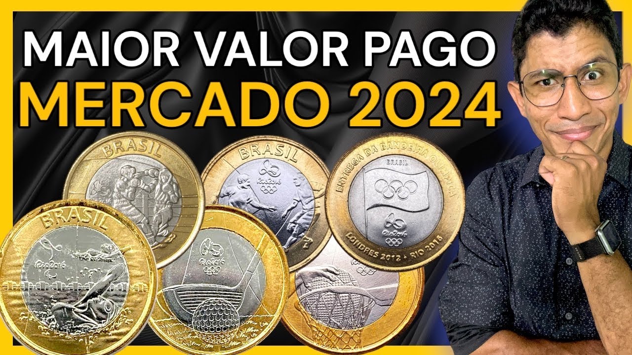 MOEDAS DAS OLIMPÍADAS HOJE - QUANTO VALE? QUAL MAIOR VALOR? #coin #2024 #viral #brasil #money #coins