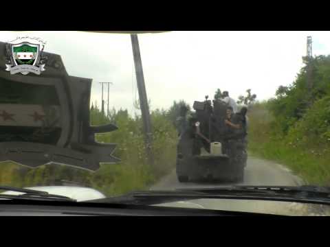 توجه عناصر كتائب الهجرة إلى الله الى معركة أحفاد عائشة أم المؤمنين في ريف اللاذقية