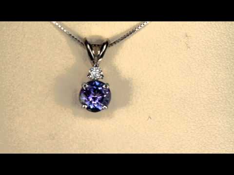 6mm Tanzanite Round with Diamond Accent Tanzanitejewelrydesigns.com