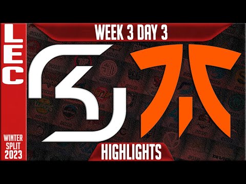 SK vs FNC Highlights | LEC Winter 2023 W3D3 | SK Gaming vs Fnatic