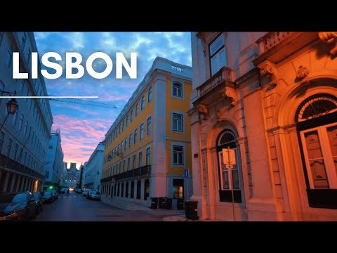 Sunrise Walk in Downtown Lisbon PORTUGAL