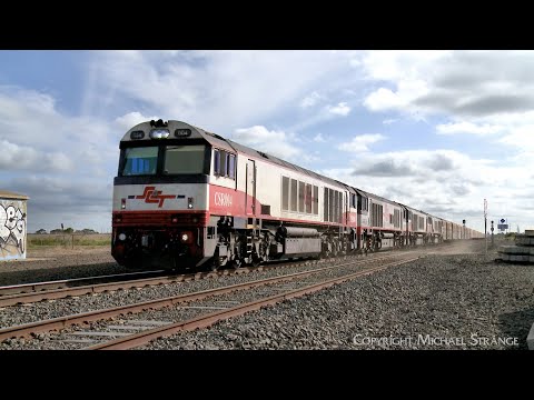 SCT 5PM9 Mixed Freight Train With Four Diesel Locomotives (27/8/2023) - PoathTV Australian Railways