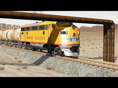 Trains vs Low Pipes | BeamNG.Drive