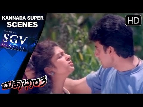 Darshan and Vinod Raj Fight Scene - Kannada Super Action Scenes | Mahabharatha Kannada Movie
